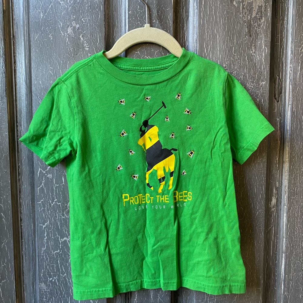 Polo Ralph Lauren Green Kids Tee with Bee Design